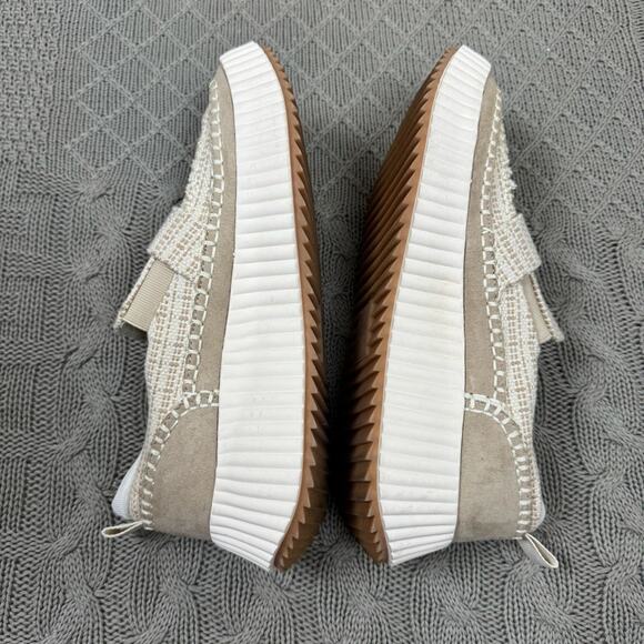 Dolce Vita Doya Neutral Tweed platform Slip On Sneaker ~ 8.5 - Picture 2 of 8